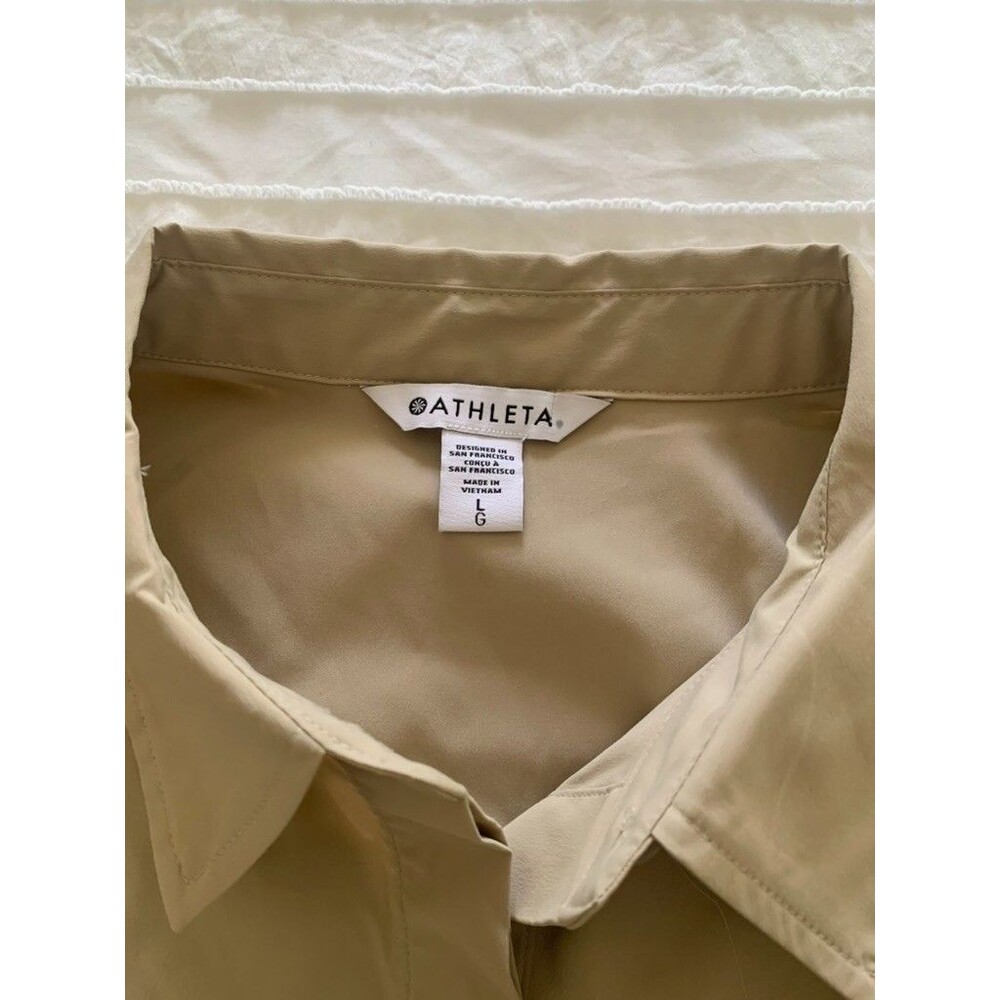 Athleta Midday Ultra Cropped Shirt Womens Large NEW Athleisure Active Streetwear - Picture 3 of 5